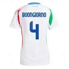 Italia Alessandro Buongiorno #4 Bortedrakt Kvinner EM 2024 Kortermet